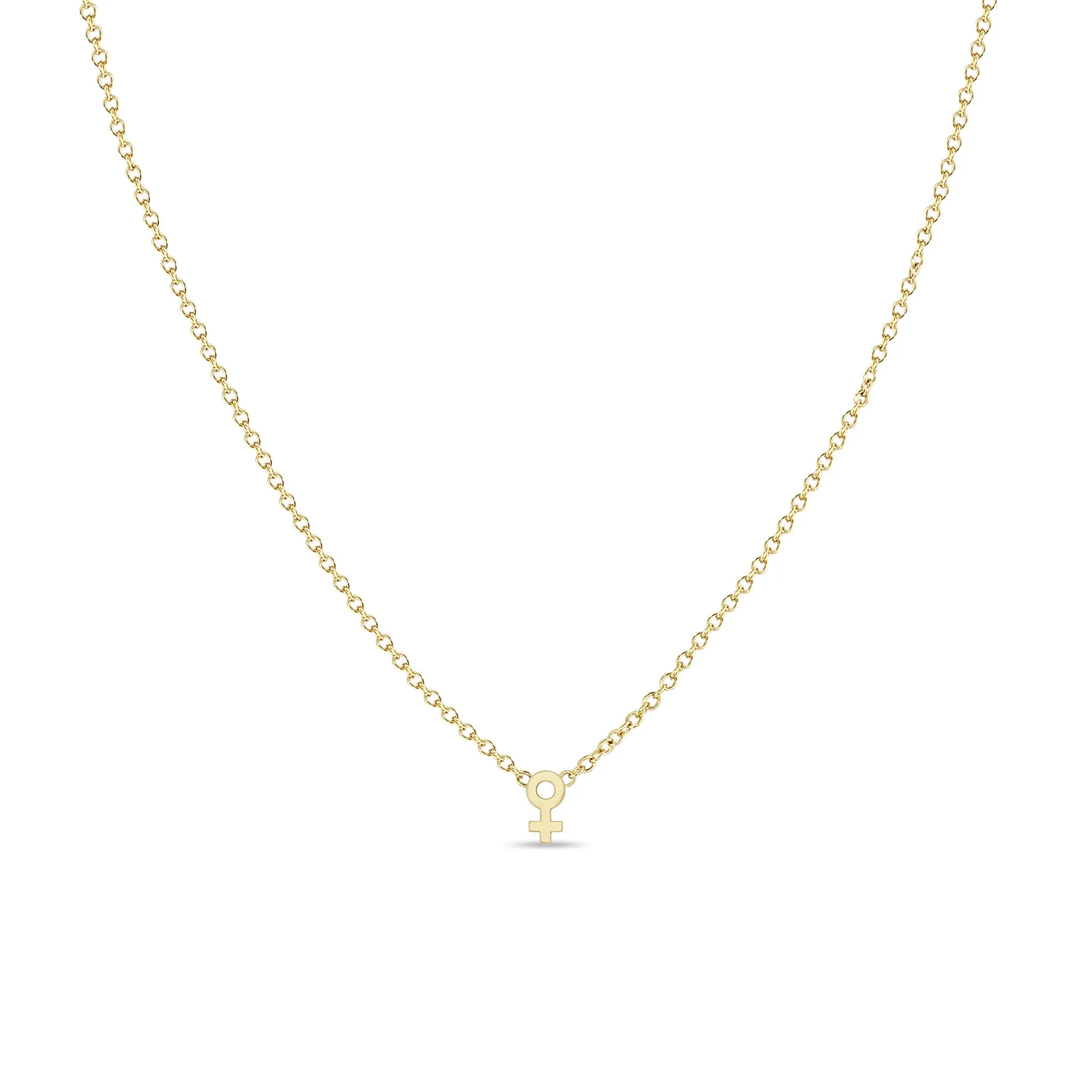 14k Itty Bitty Female Symbol Necklace