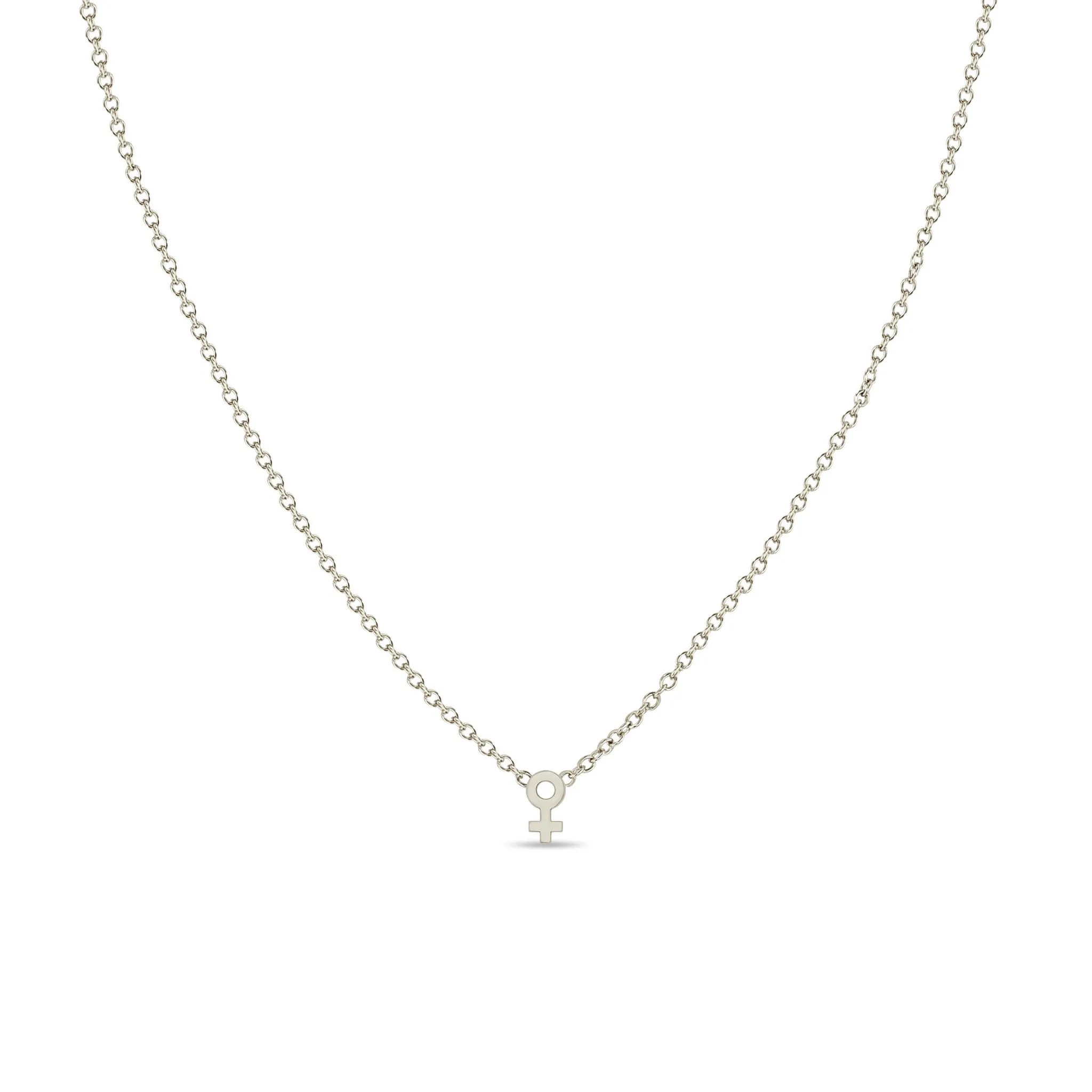 14k Itty Bitty Female Symbol Necklace