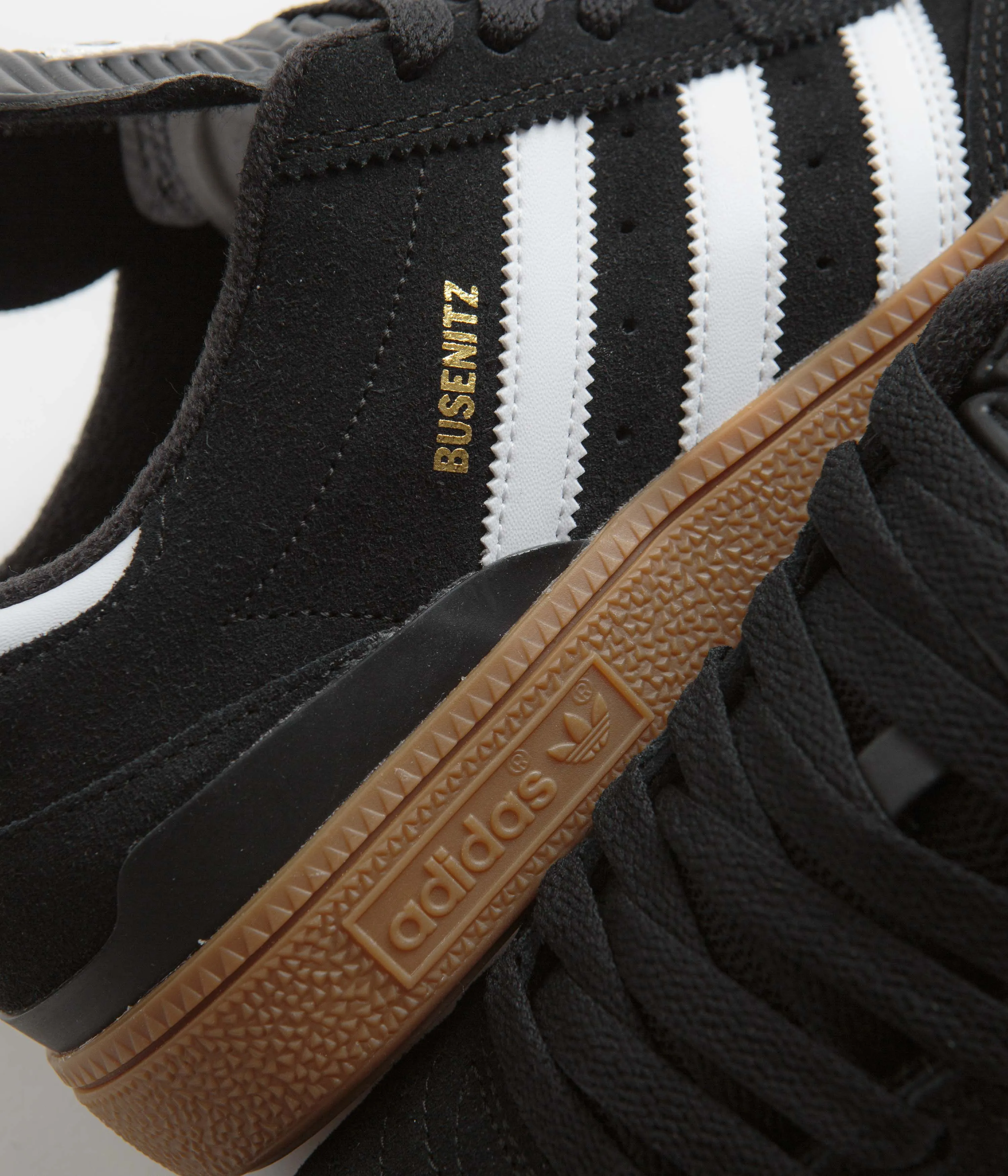 Adidas Busenitz Shoes - Black / Running White / Metallic Gold