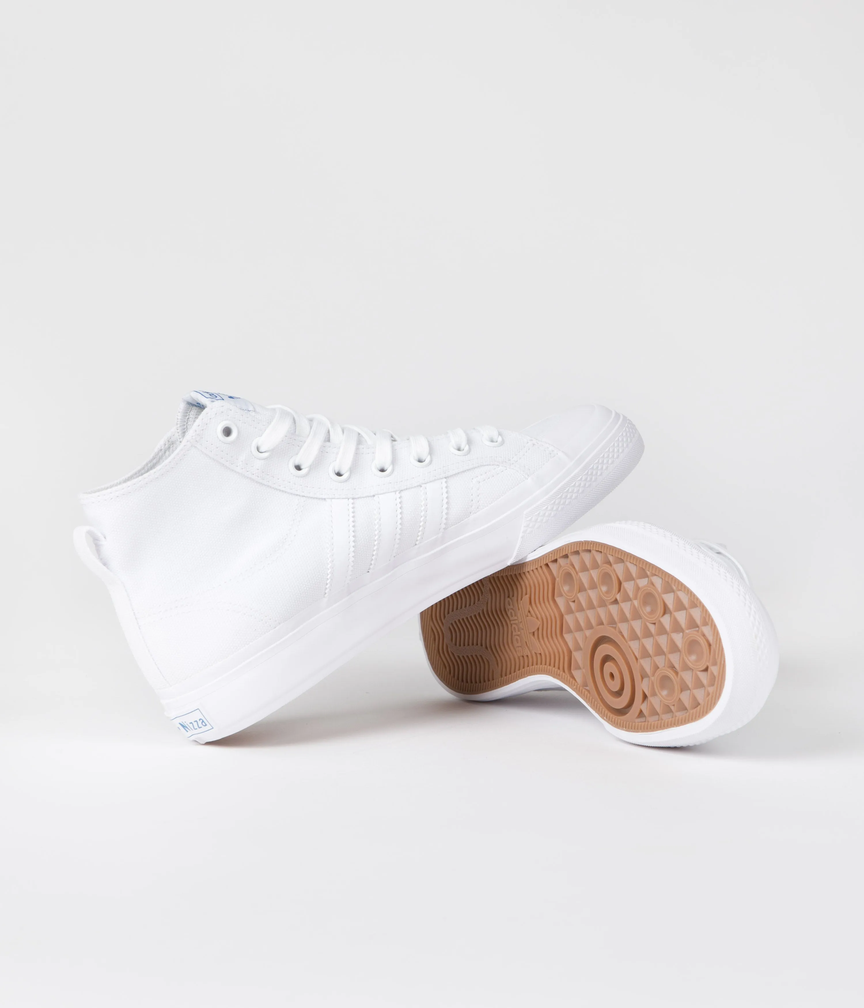 Adidas Nizza Hi ADV Shoes - FTWR White / FTWR White / Bluebird