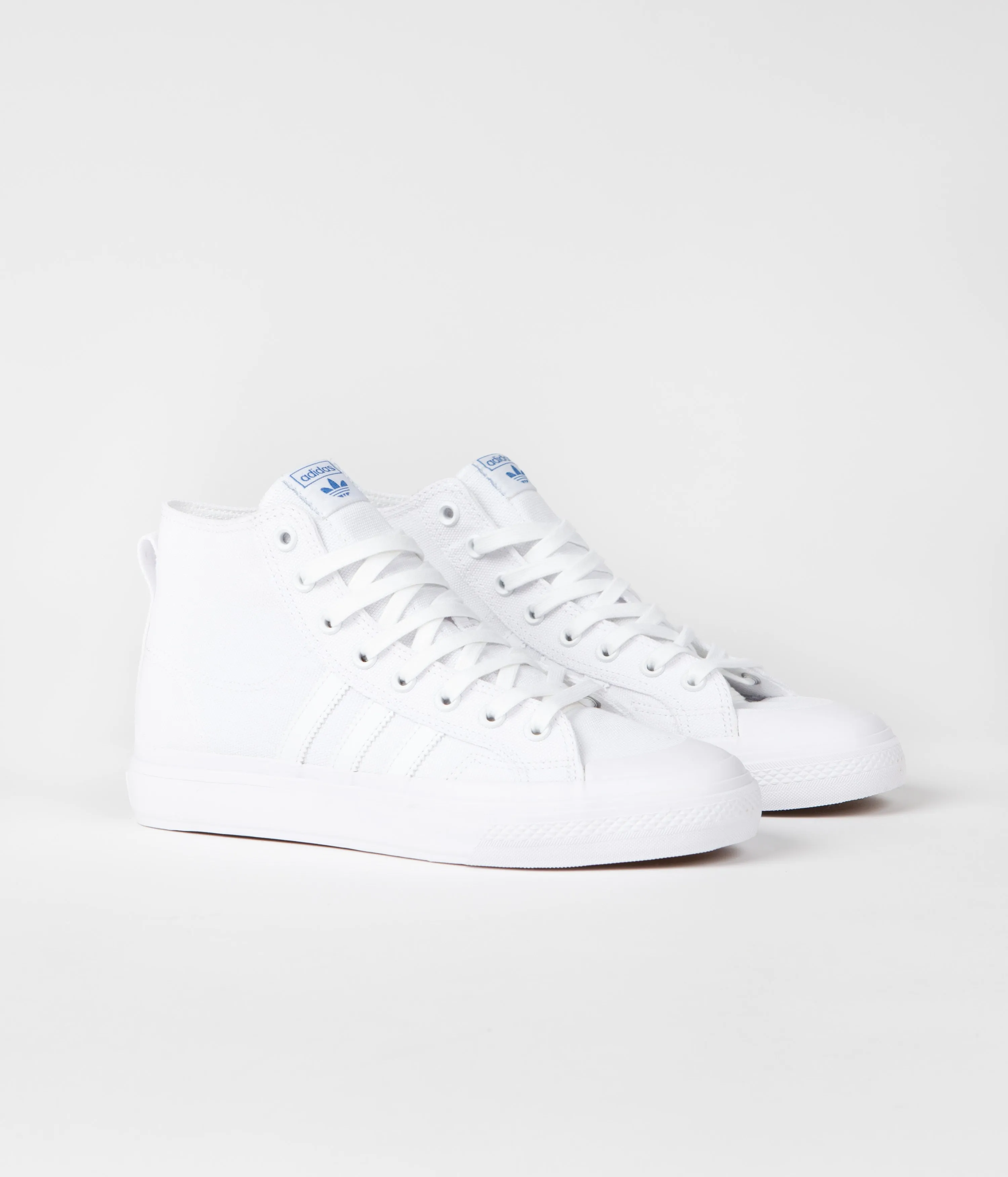 Adidas Nizza Hi ADV Shoes - FTWR White / FTWR White / Bluebird