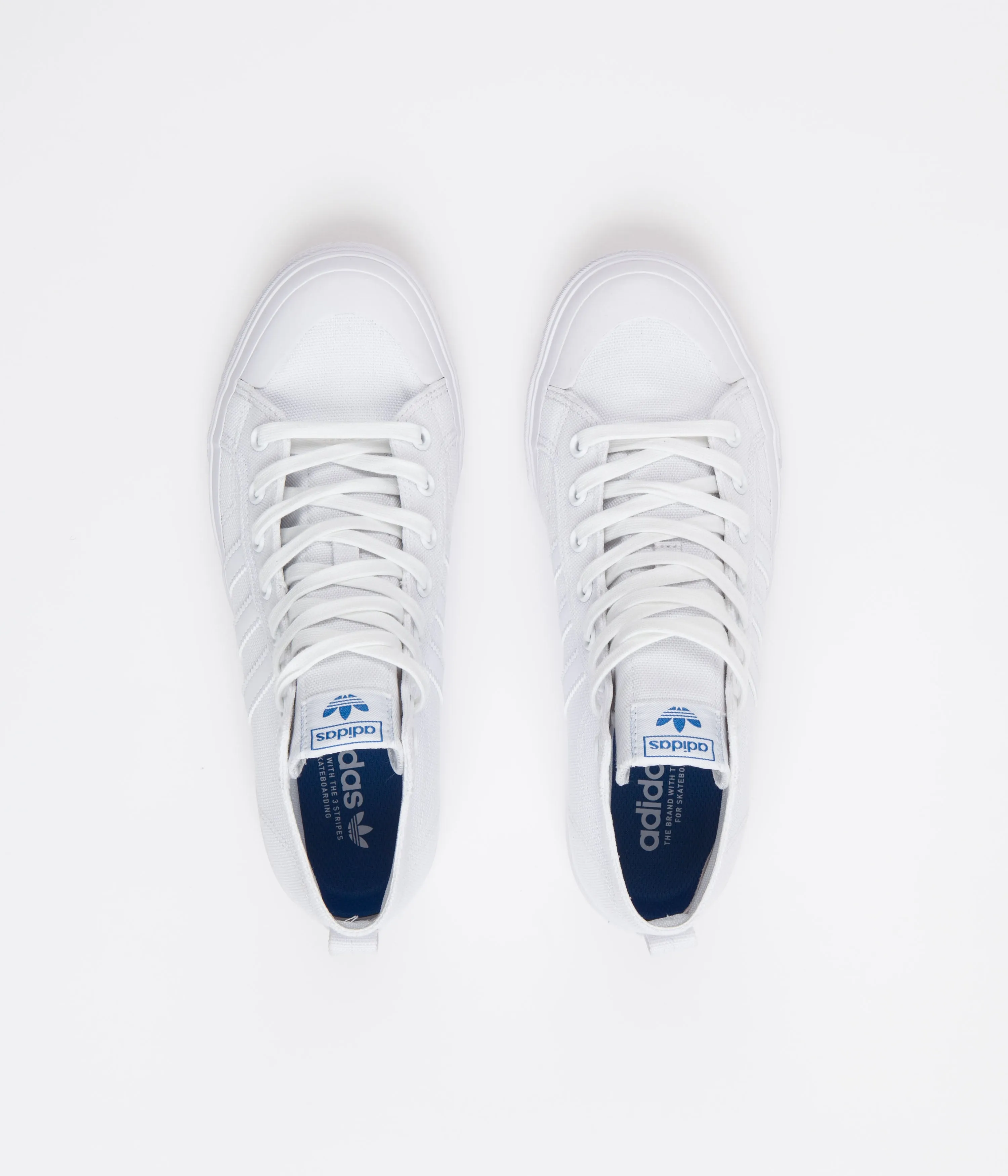 Adidas Nizza Hi ADV Shoes - FTWR White / FTWR White / Bluebird