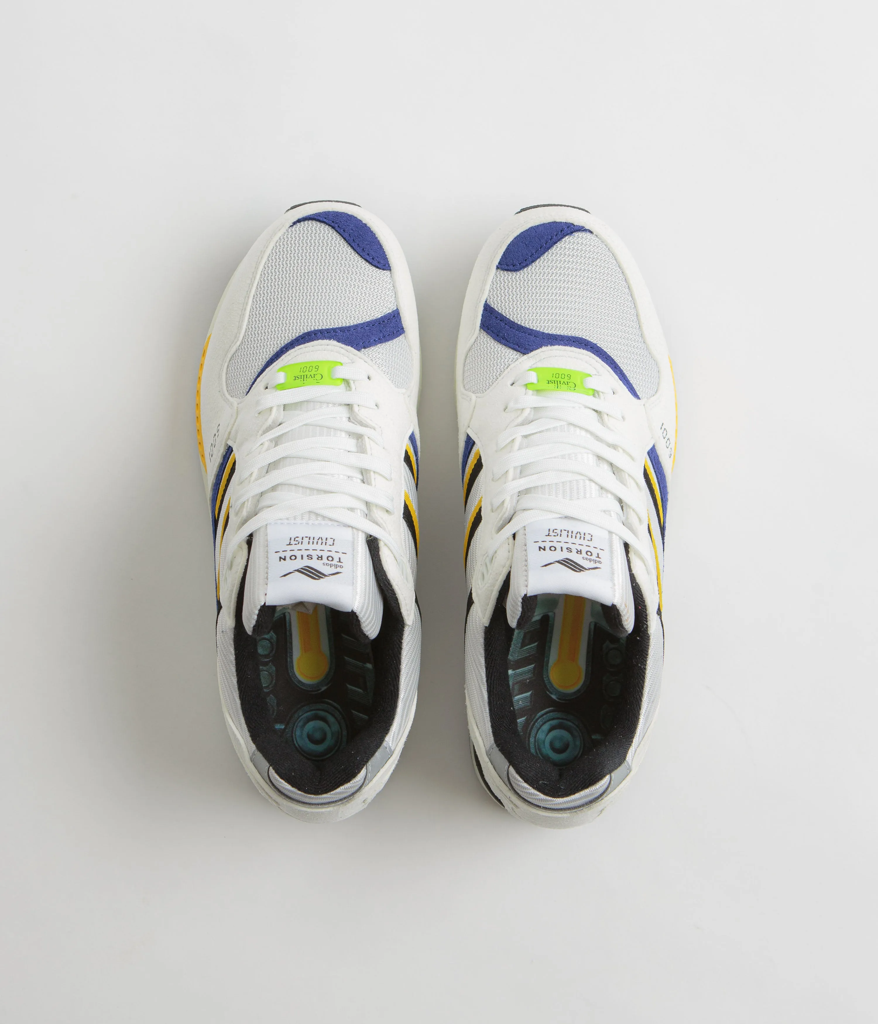 Adidas x Civilist ZX 6001 B Shoes - Crystal White / Core Black / Bold Gold