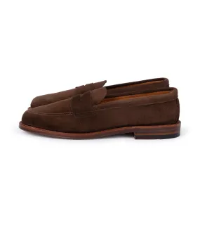 Alden Unlined Suede Penny Loafer: Dark Brown 5736F