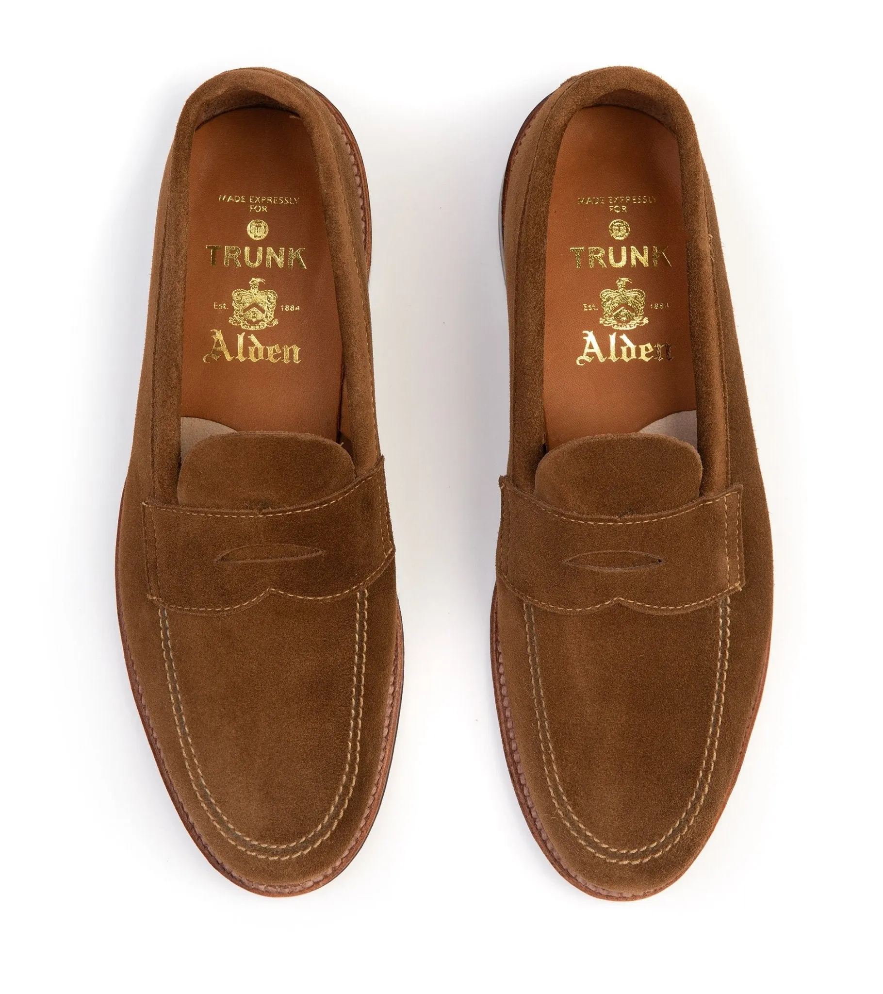 Alden Unlined Suede Penny Loafer: Snuff 5735F