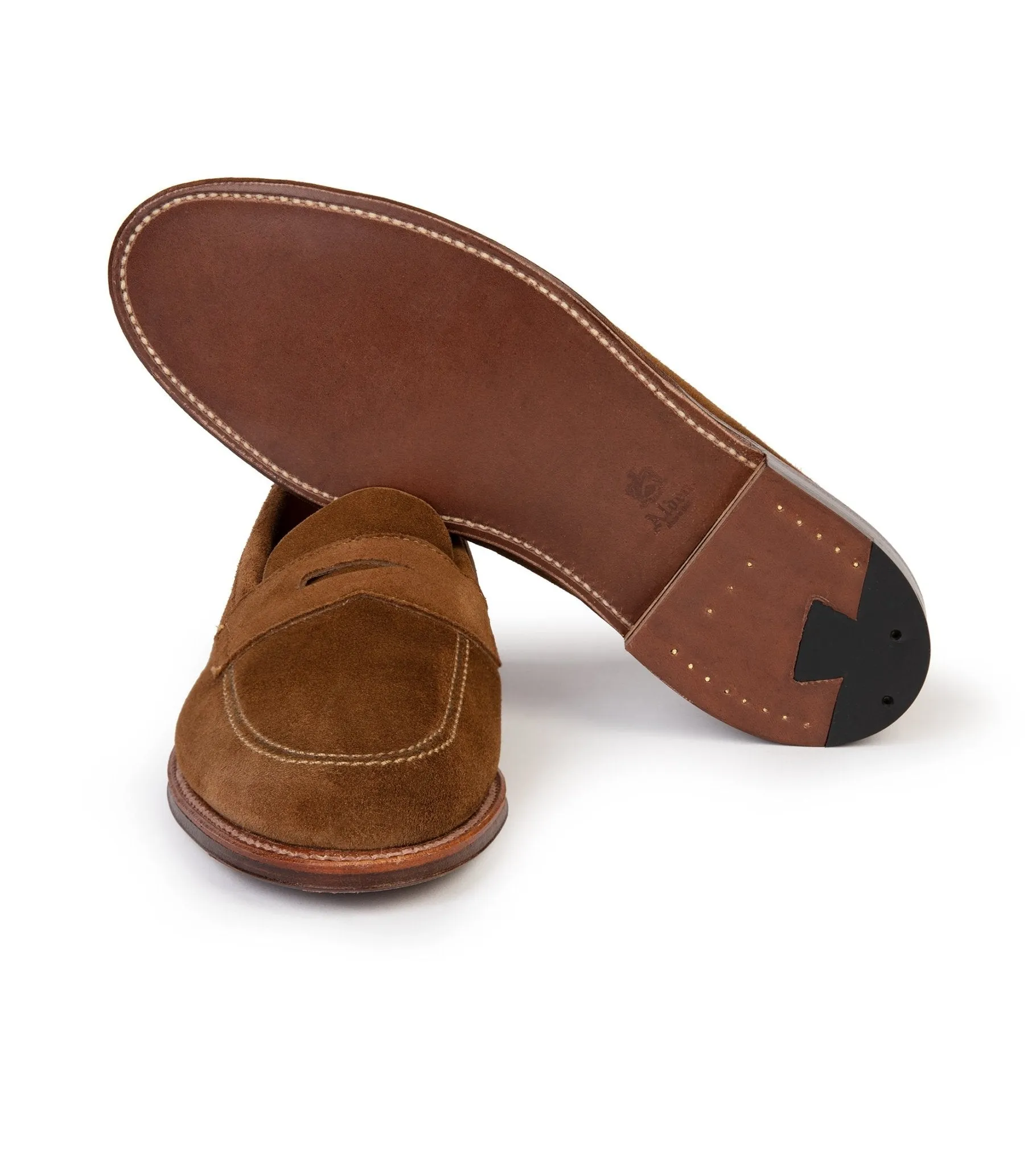 Alden Unlined Suede Penny Loafer: Snuff 5735F