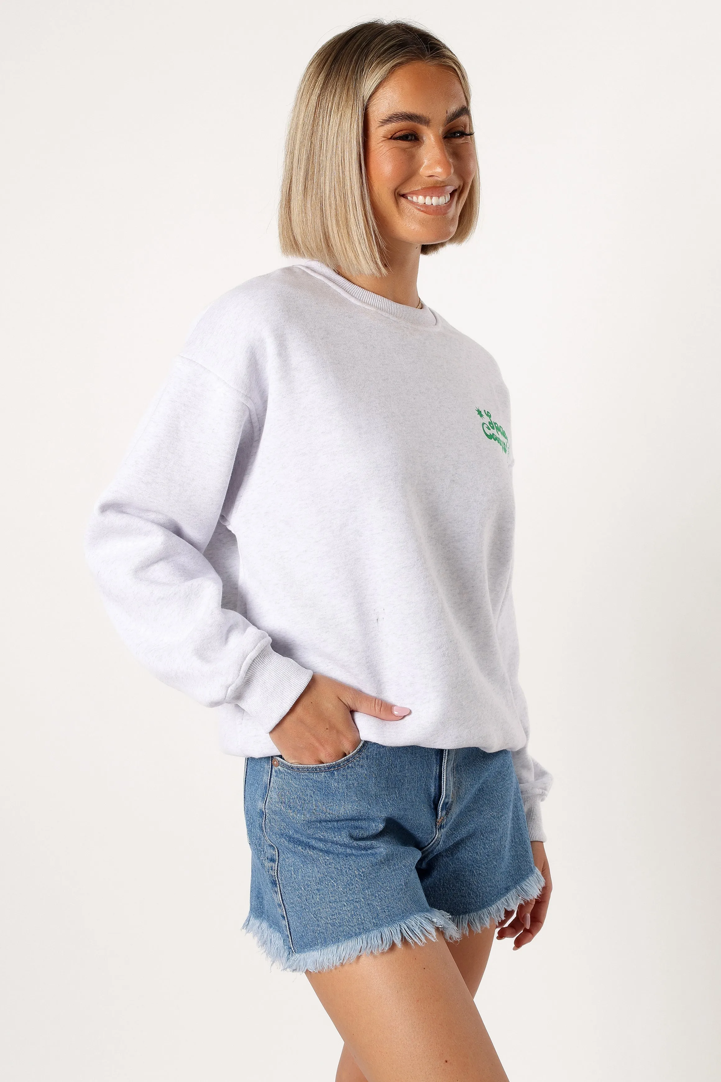 Alora Space Cowgirl Sweatshirt - Heather Grey