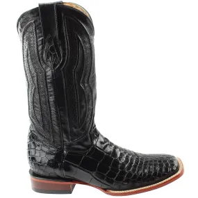 American Alligator Square Toe Cowboy Boots