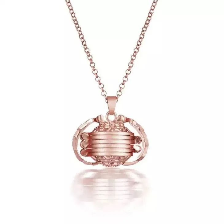 Angel Round 4 Photo Pendant - Rose Gold