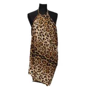 Animal Print Beach Cover Up - Leopard