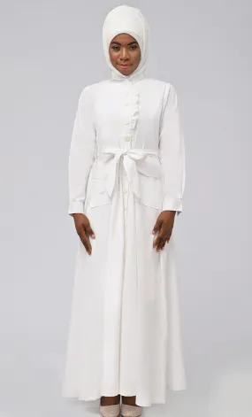 Asr Modest Twill Button Down Prayer Dress For Women