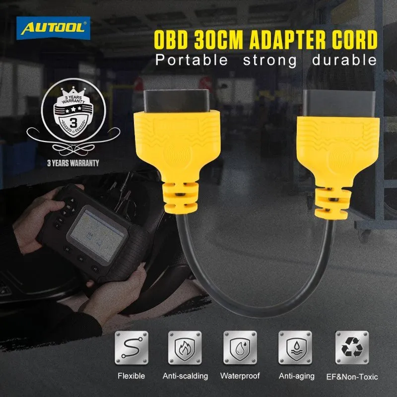 AUTOOL 20 cm OBDII Yellow cable