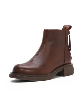 Back Double Zipper Chelsea Boots