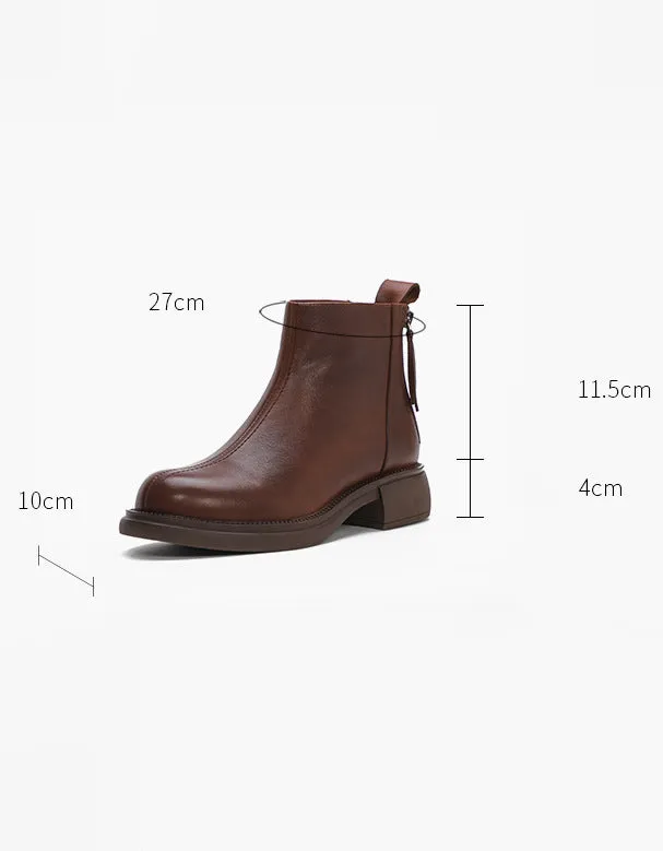 Back Double Zipper Chelsea Boots