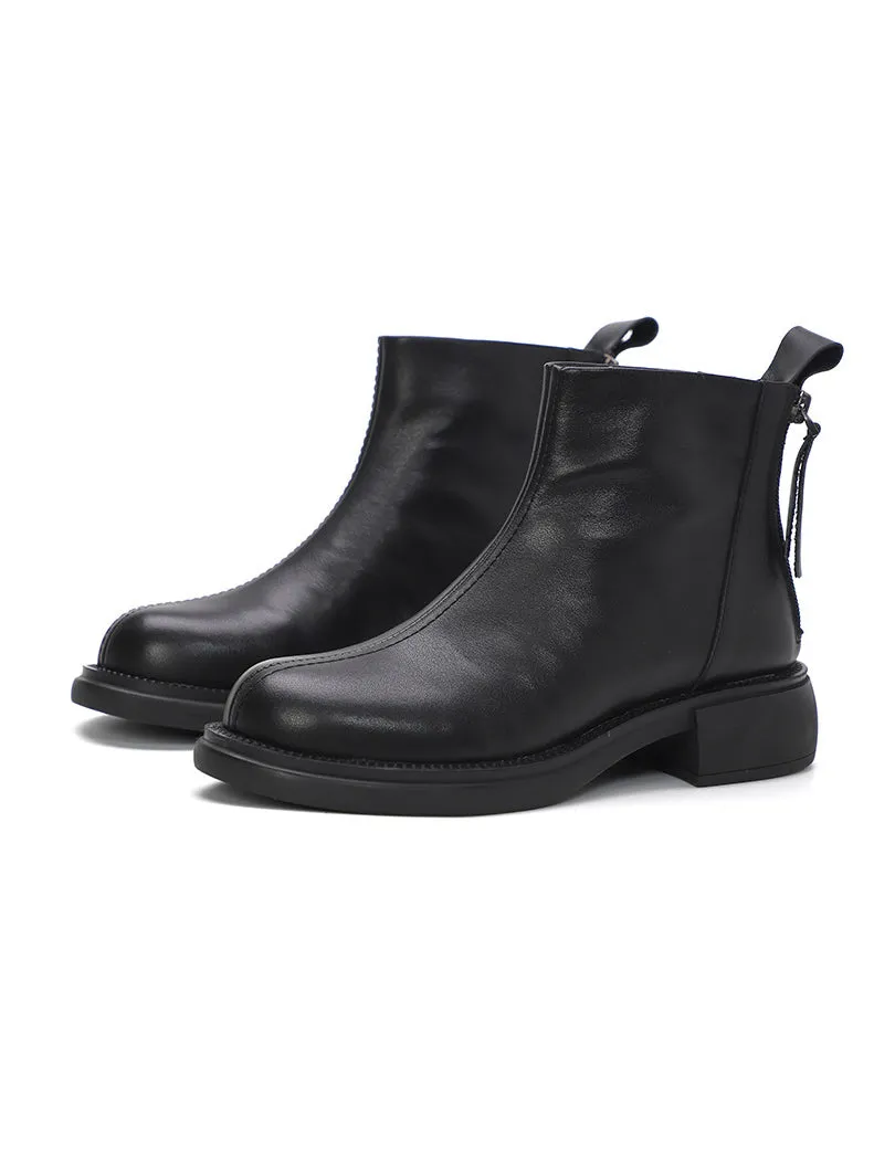 Back Double Zipper Chelsea Boots