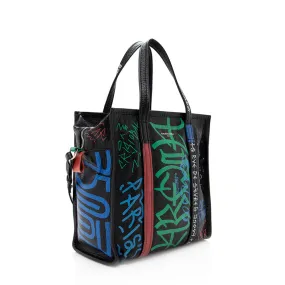 Balenciaga Agneau Graffiti Bazar Small Shopper Tote (SHF-19563)