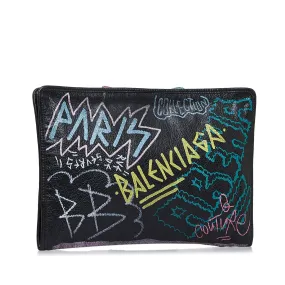 Balenciaga Graffiti Bazar Clutch Bag