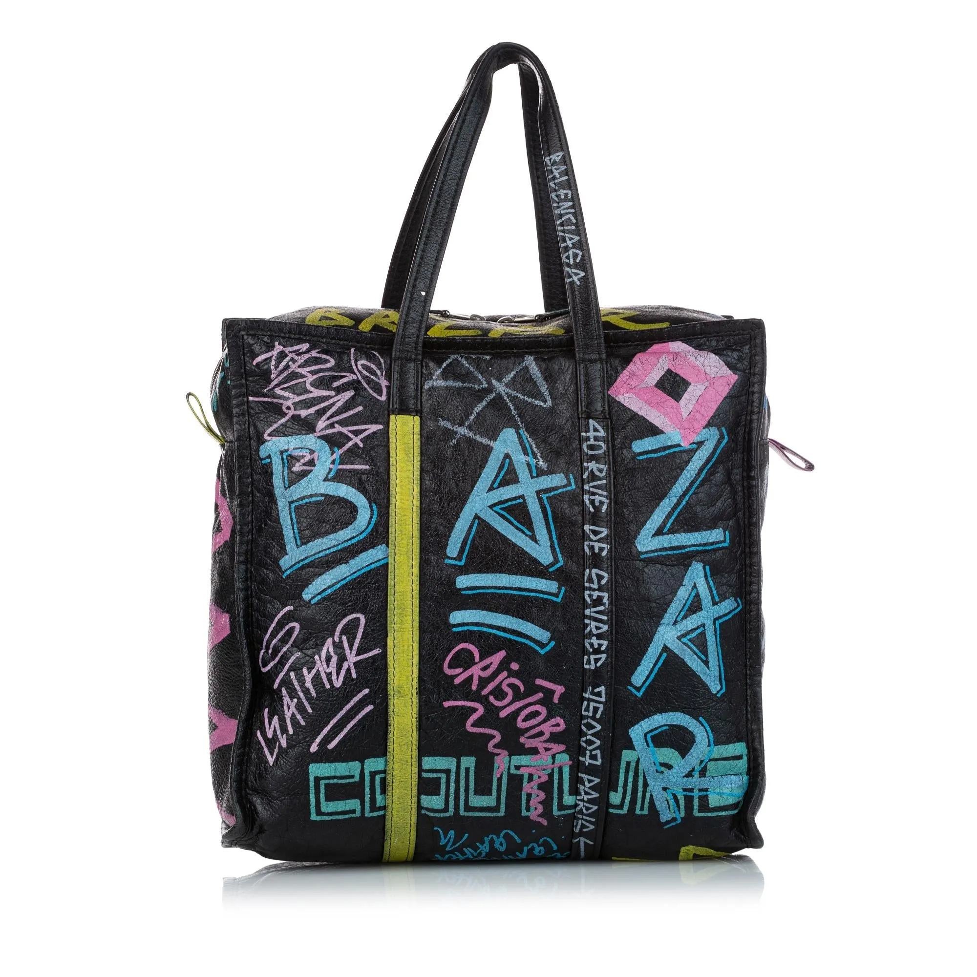 Balenciaga Graffiti Explorer Leather Tote Bag (SHG-26208)