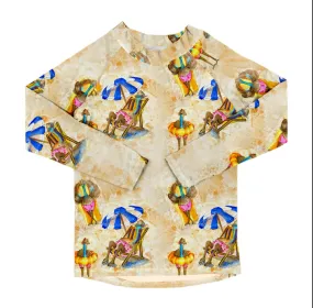 Beach Emu Kids' Rash Top