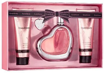 Bebe 3.4oz EDP/3.4oz BL/3.4oz SG for Women