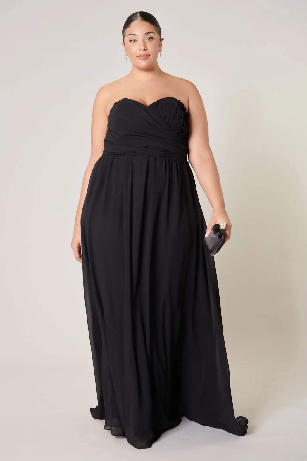 Beloved Ruched Sweetheart Convertible Dress Curve