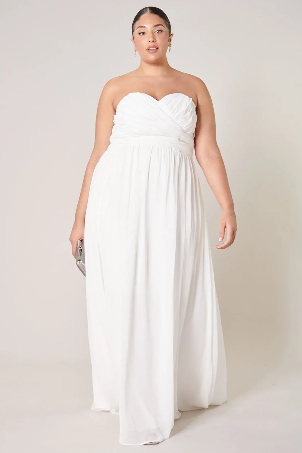 Beloved Ruched Sweetheart Convertible Dress Curve