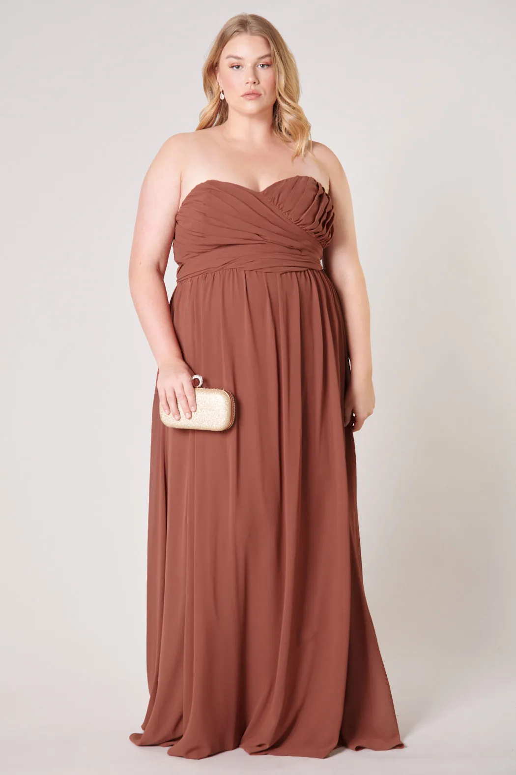 Beloved Ruched Sweetheart Convertible Dress Curve