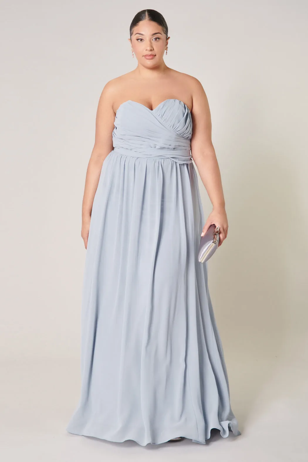 Beloved Ruched Sweetheart Convertible Dress Curve