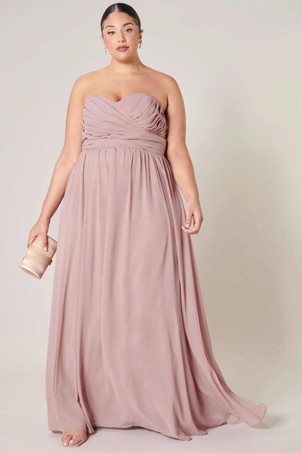 Beloved Ruched Sweetheart Convertible Dress Curve