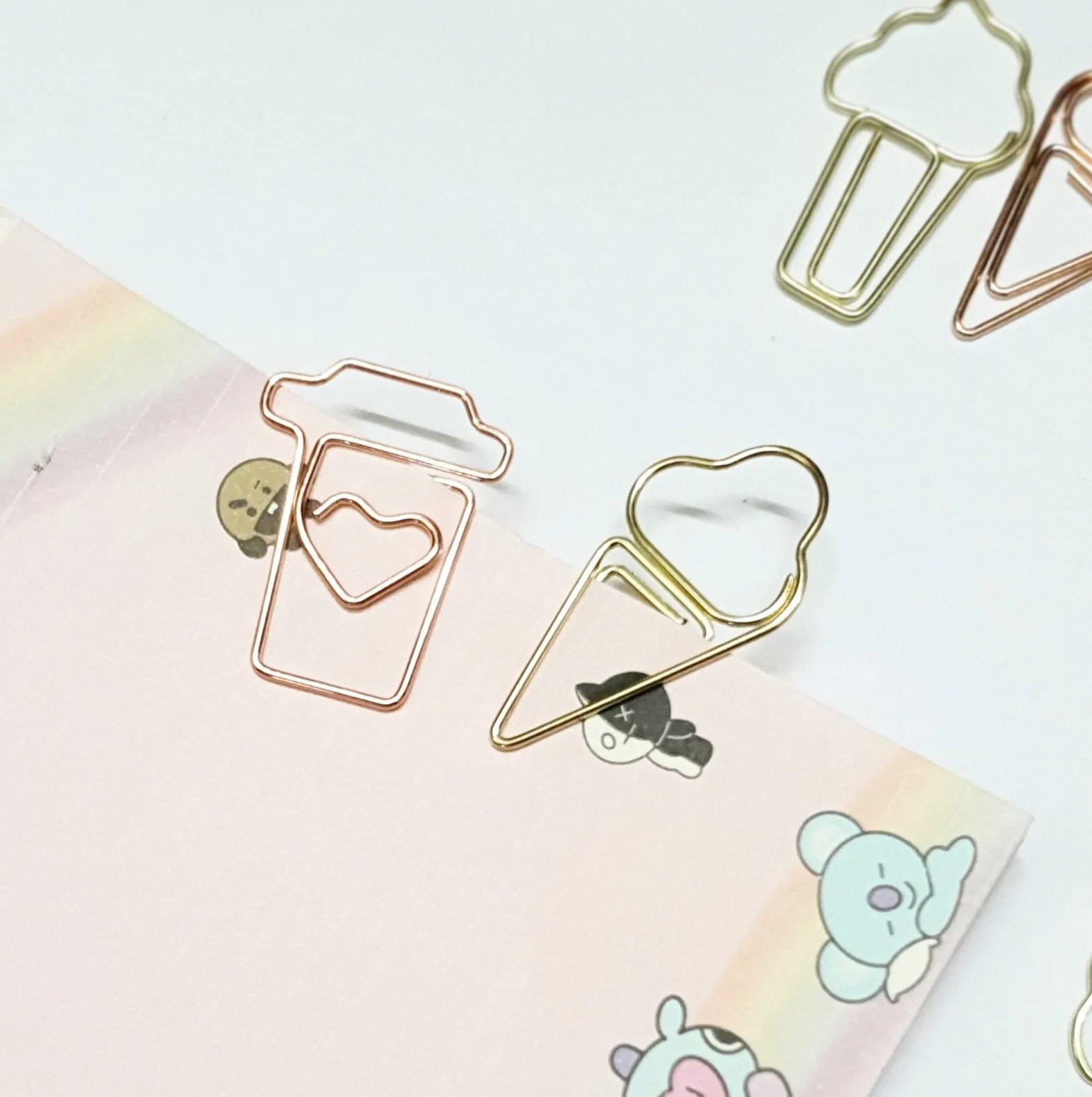 Binder Clips - Rose Gold  Set of 6