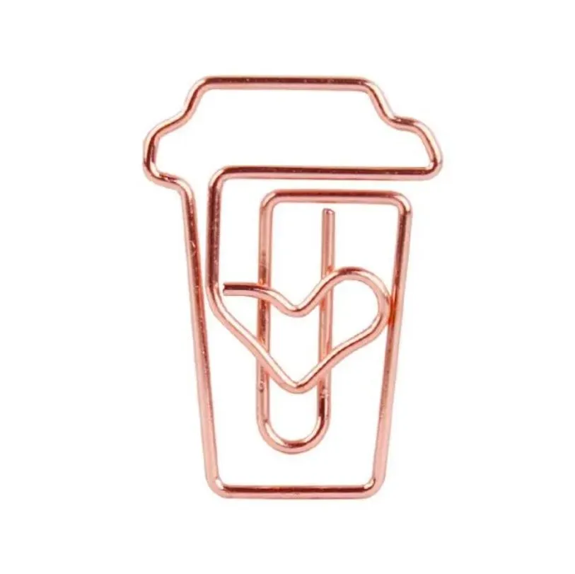 Binder Clips - Rose Gold  Set of 6