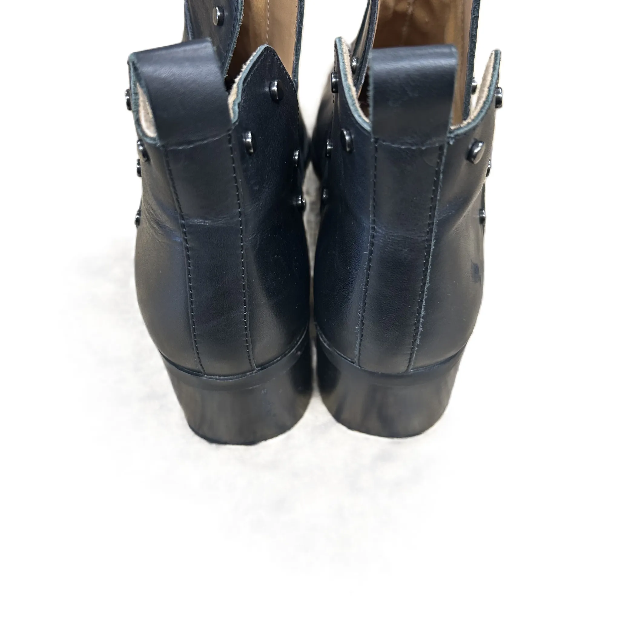 Black Boots Ankle Heels By Franco Sarto, Size: 9