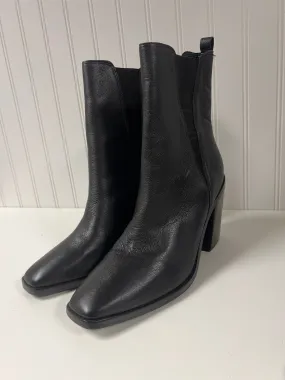 Black Boots Ankle Heels Marc Fisher, Size 10