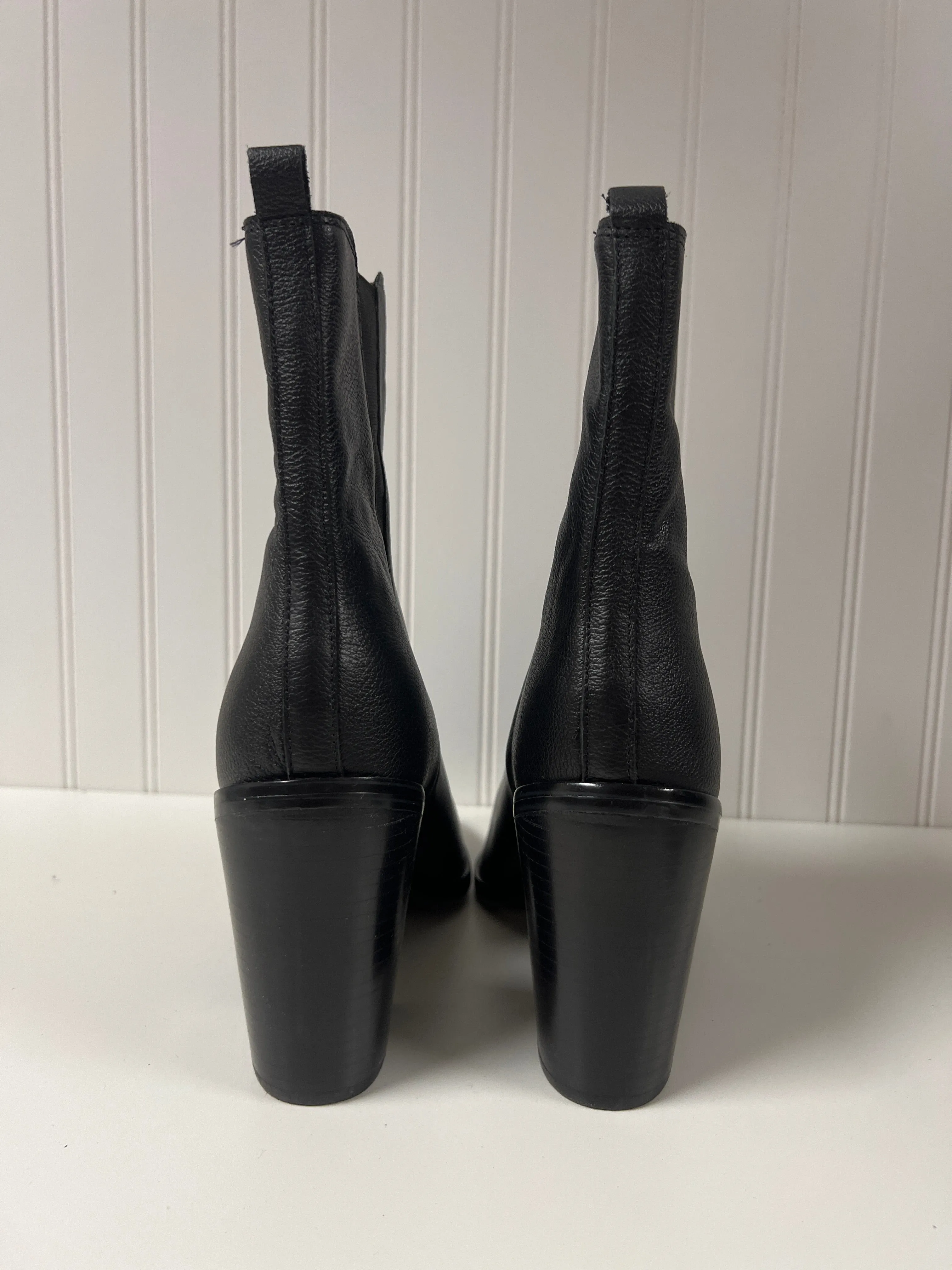 Black Boots Ankle Heels Marc Fisher, Size 10