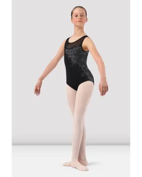 Bloch Briar Sweatheart Neck Mesh Back Lace Print Tank Leotard - CL4175 Girls