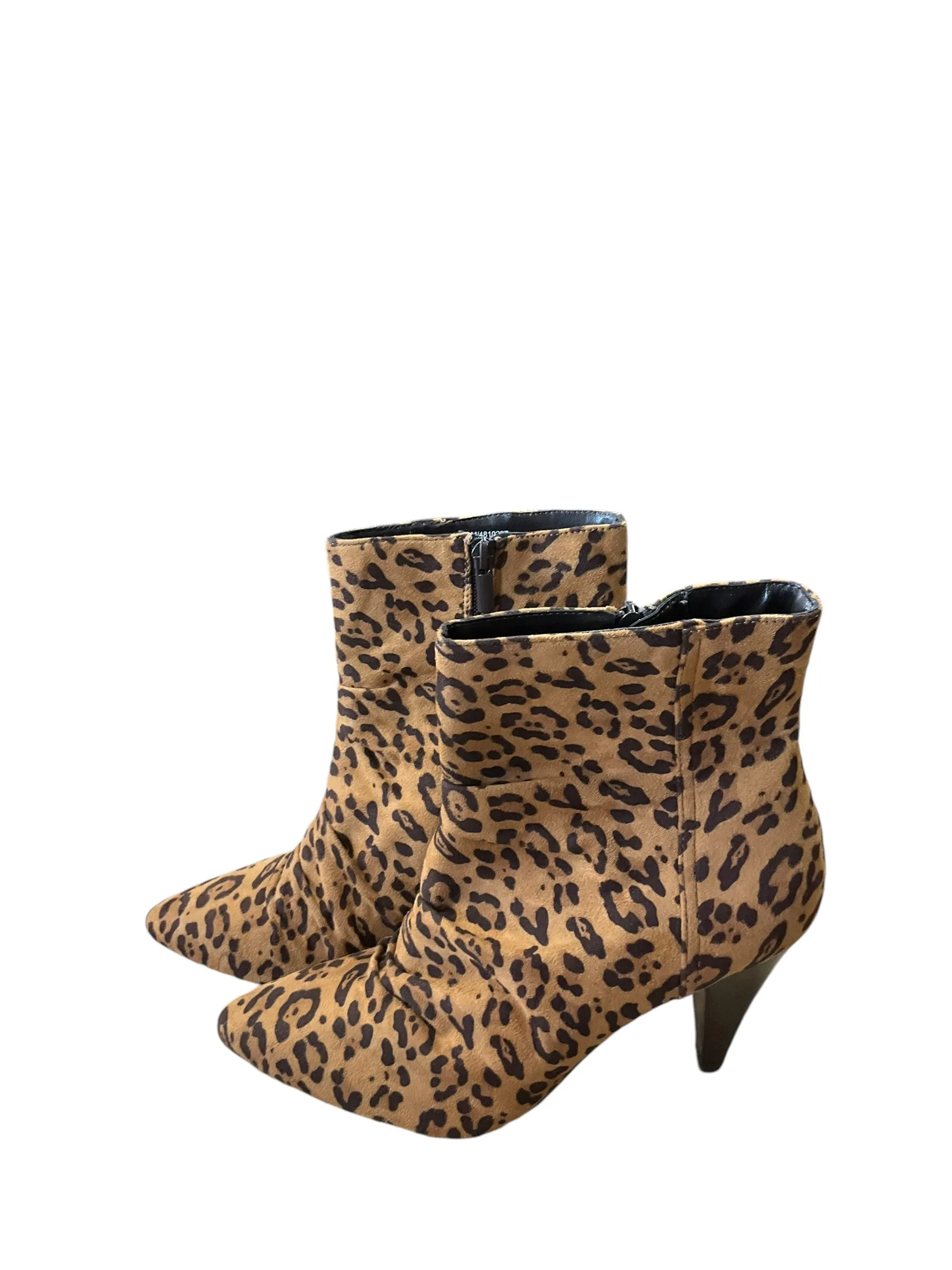 Boots Ankle Heels By Impo In Leopard Print, Size: 11