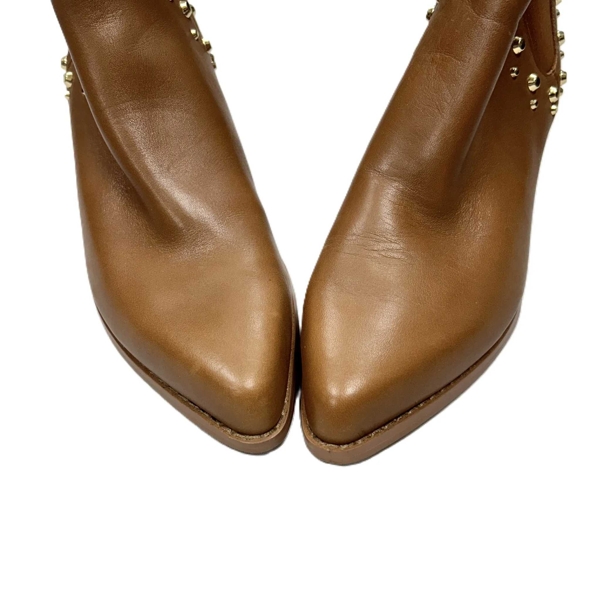 Boots Ankle Heels By Michael By Michael Kors In Brown & Gold, Size: 8.5