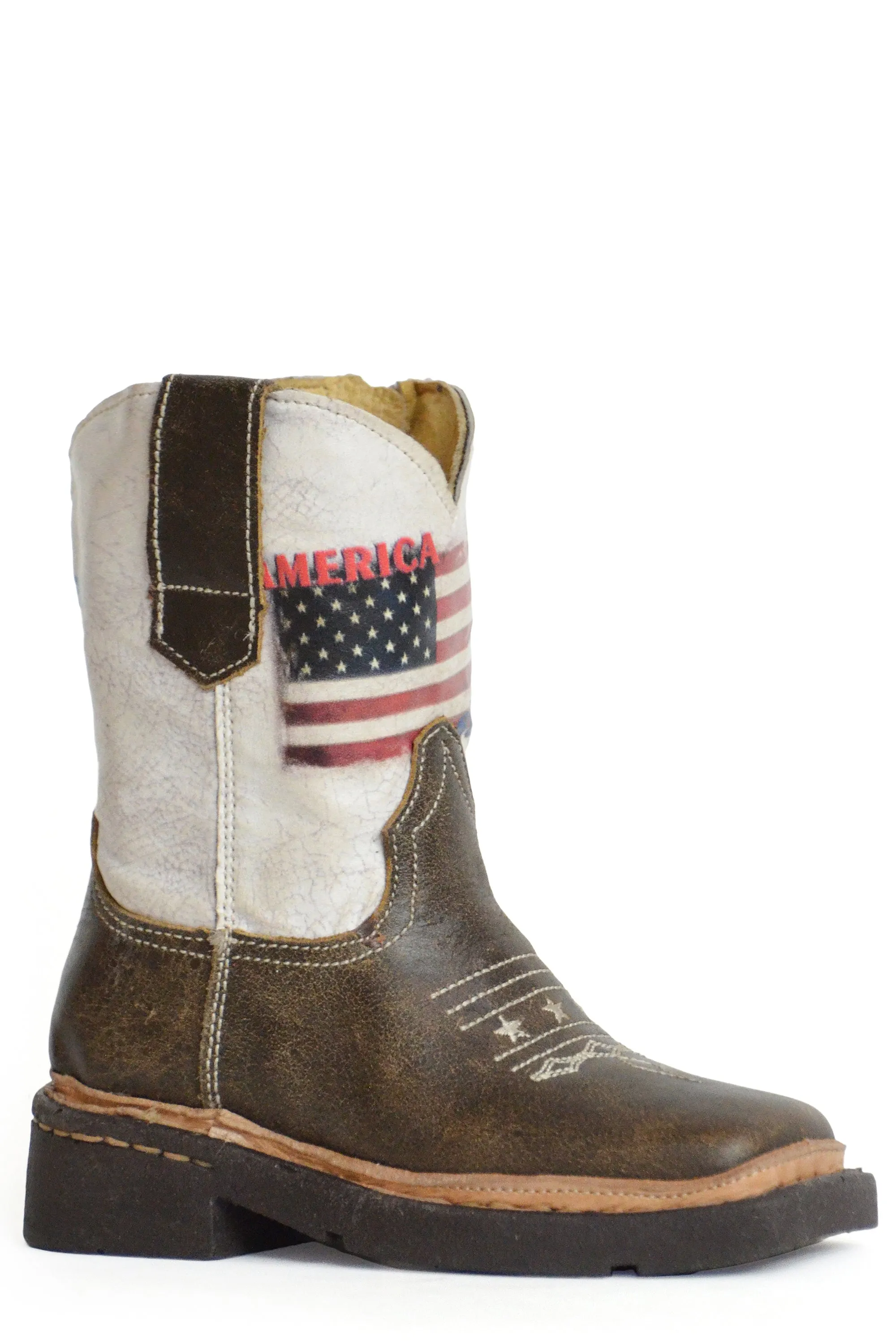 Boys Roper "God Bless The USA" Square Toe Toddler Boot