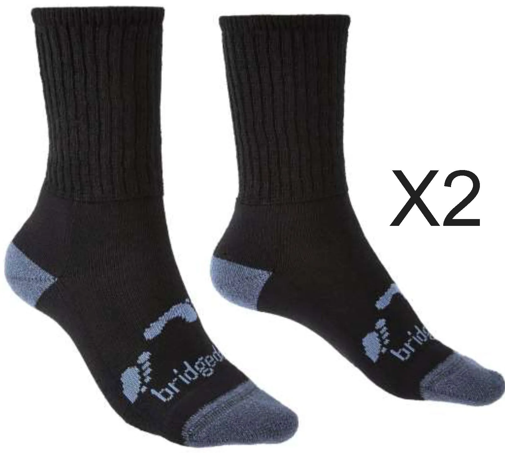 Bridgedale Kids' Comfort Hiker Midweight Merino Hiking Socks TWIN PACK {BR-710597}