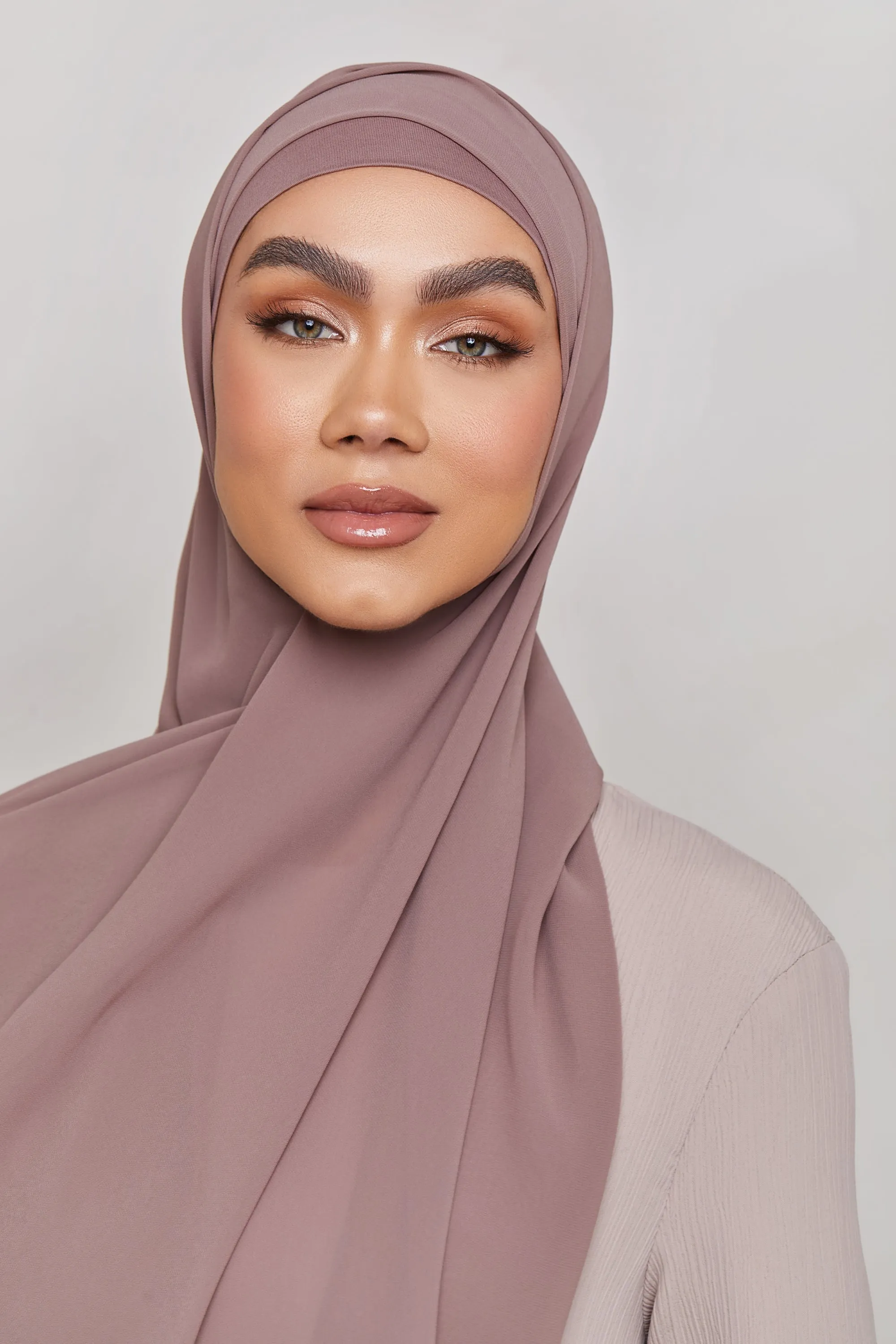 Chiffon LITE Hijab - Deep Taupe