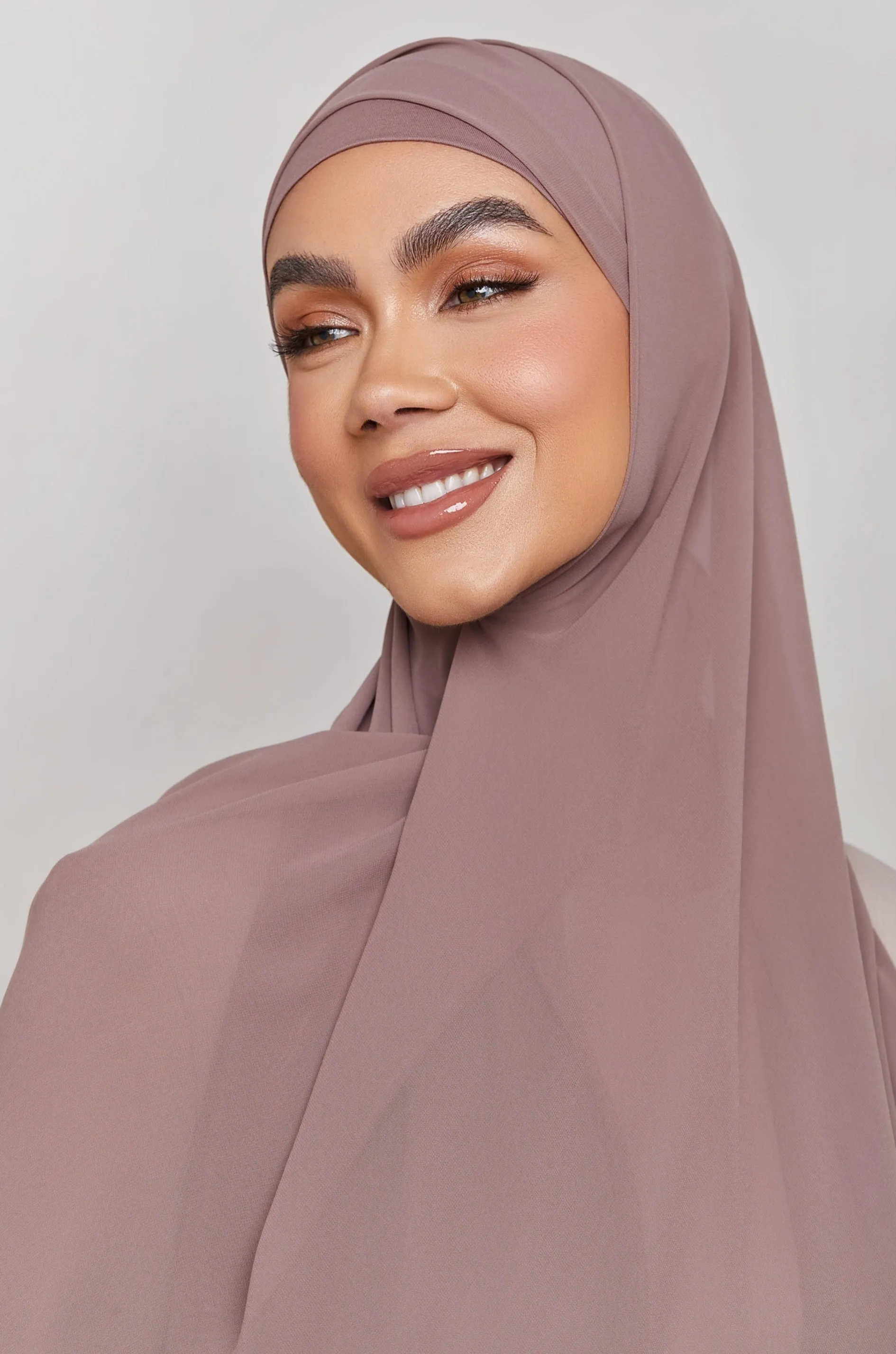 Chiffon LITE Hijab - Deep Taupe