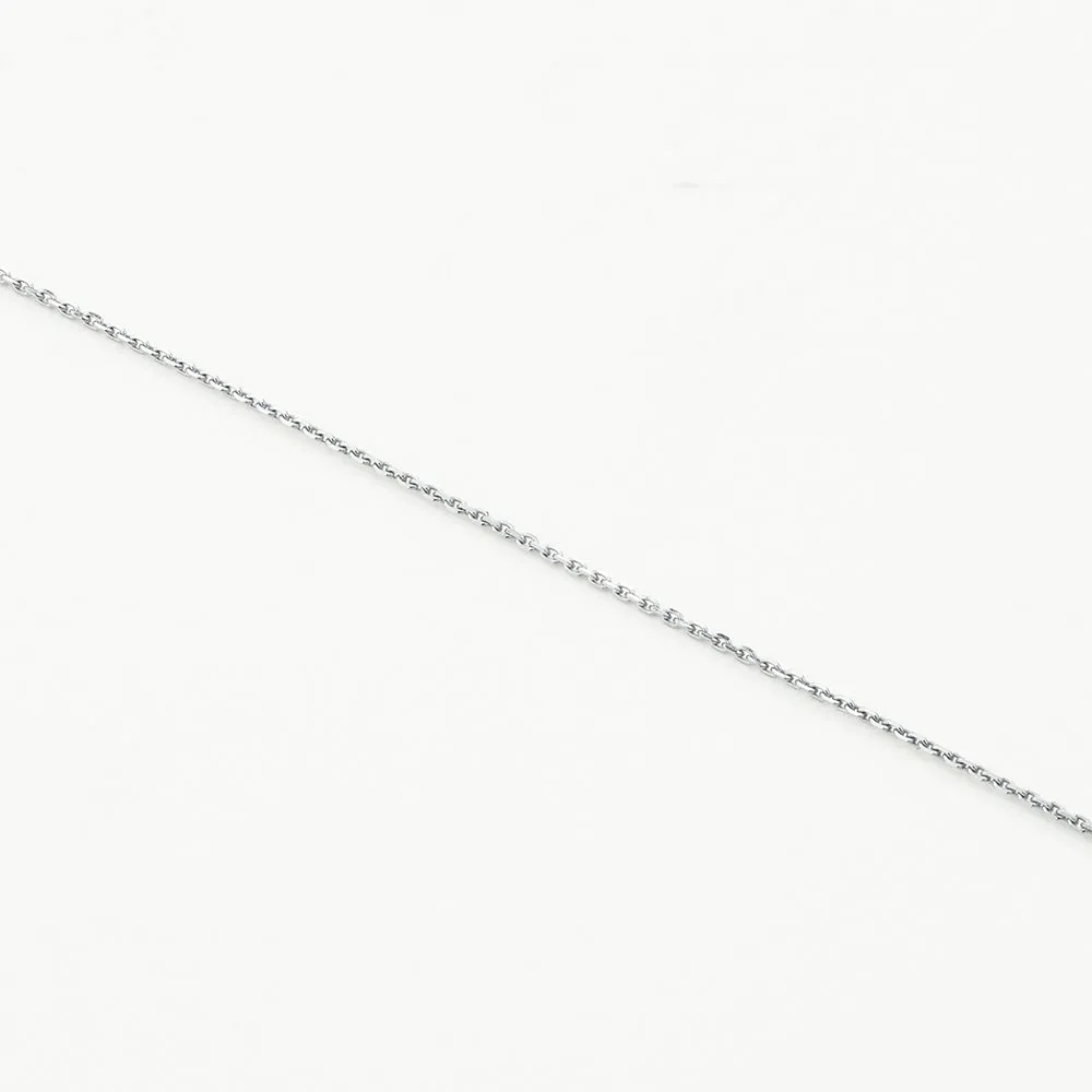 Diamond Letter K Necklace in Silver