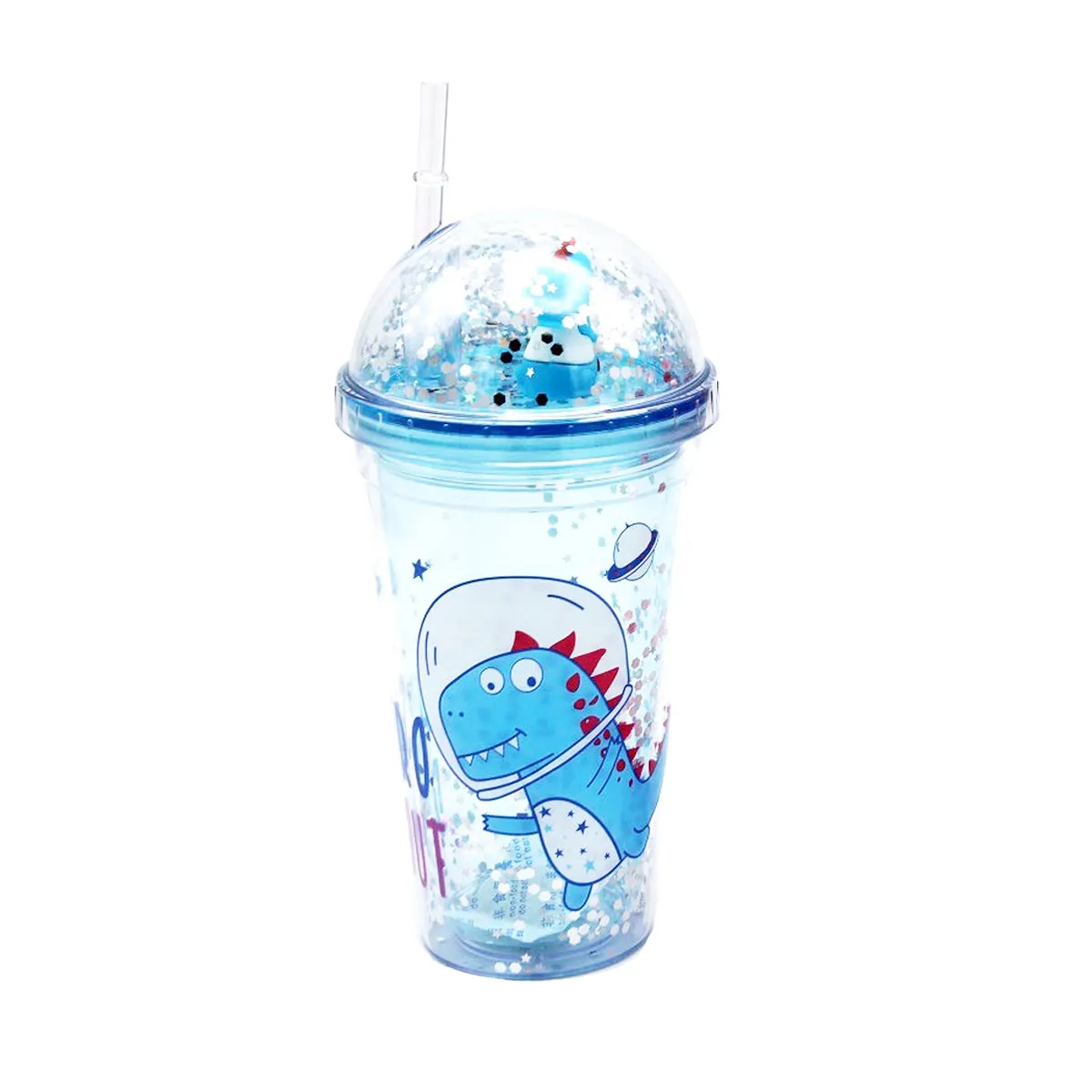 Dinosaur Tumbler with Straw