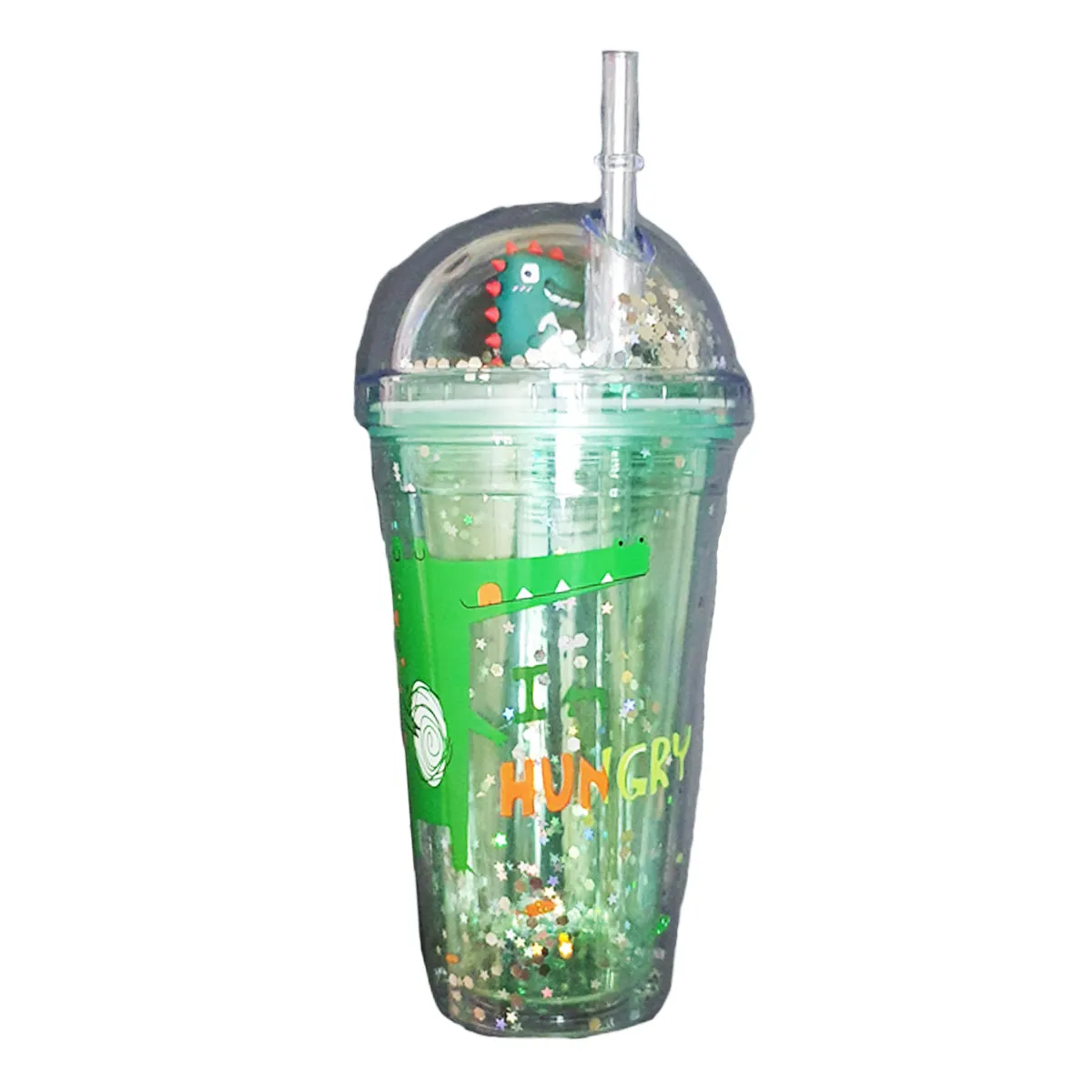 Dinosaur Tumbler with Straw