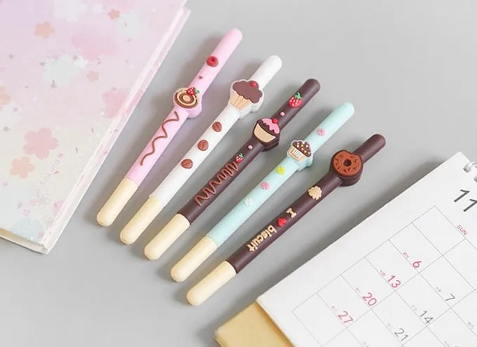 Donut Cupcake Biscuit Pen - Set of 3