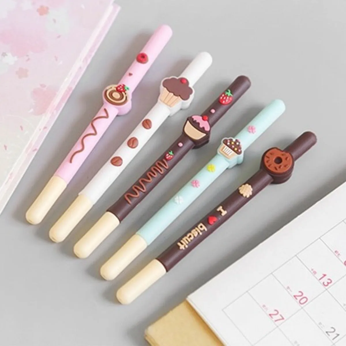 Donut Cupcake Biscuit Pen - Set of 3