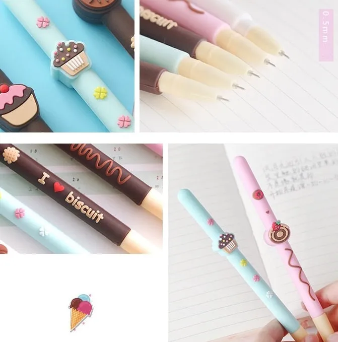 Donut Cupcake Biscuit Pen - Set of 3