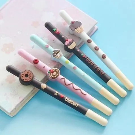 Donut Cupcake Biscuit Pen - Set of 3