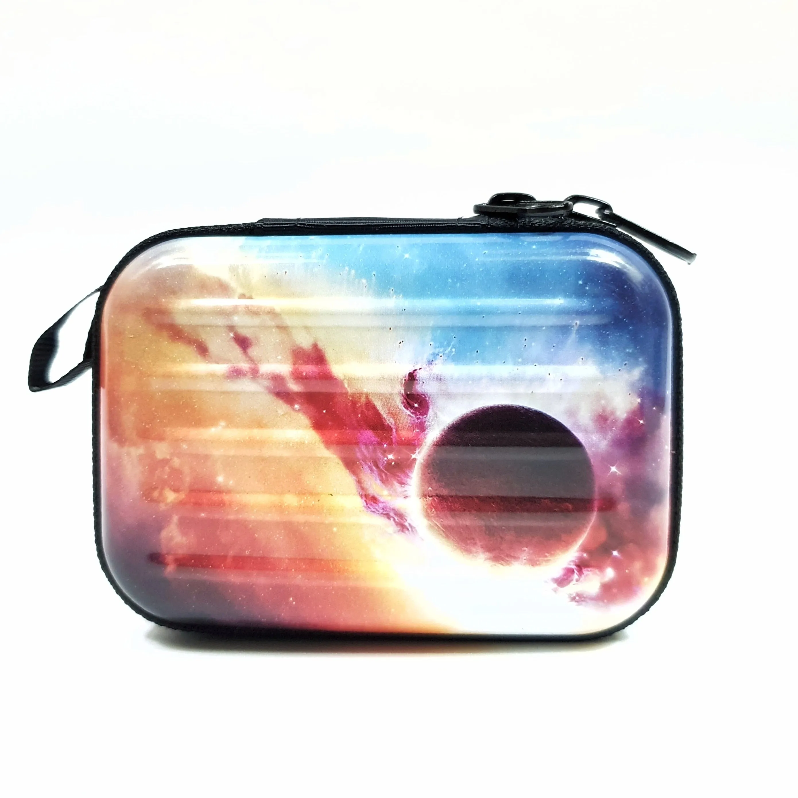 Earphone Rectangle Hard Case Zipper - Galaxy Stars Universe