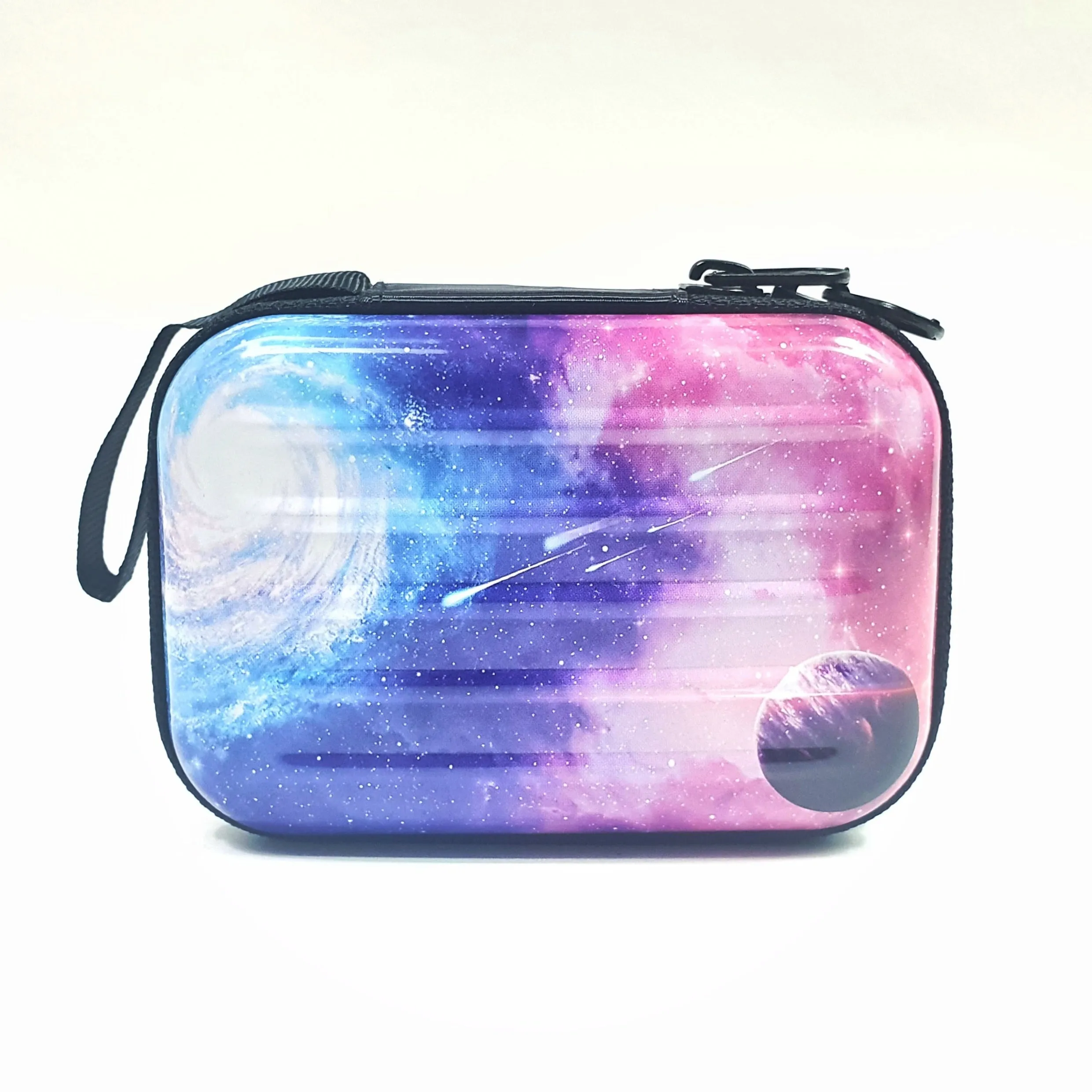 Earphone Rectangle Hard Case Zipper - Galaxy Stars Universe